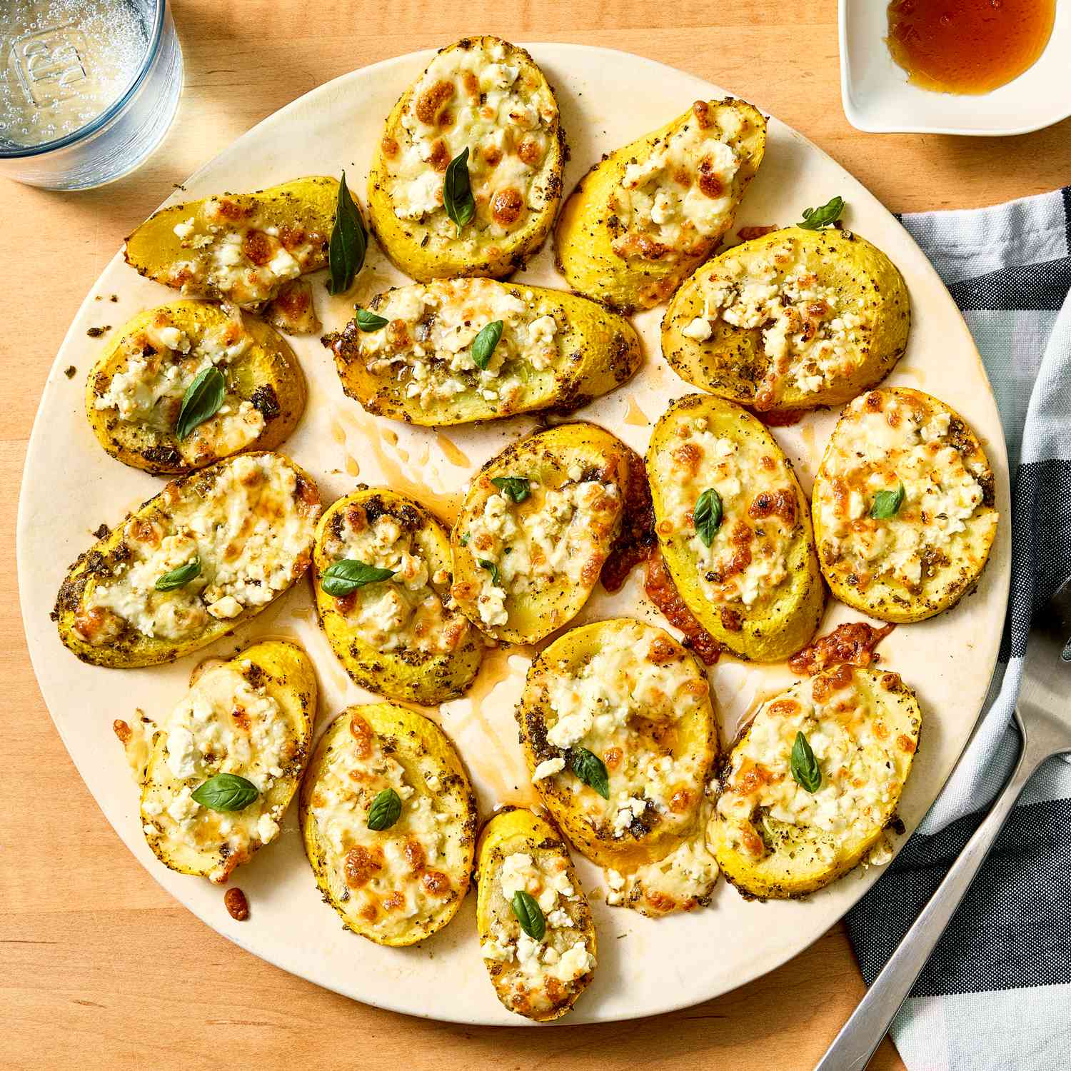 a recipe photo of Cheesy Summer Squash with Hot Honey