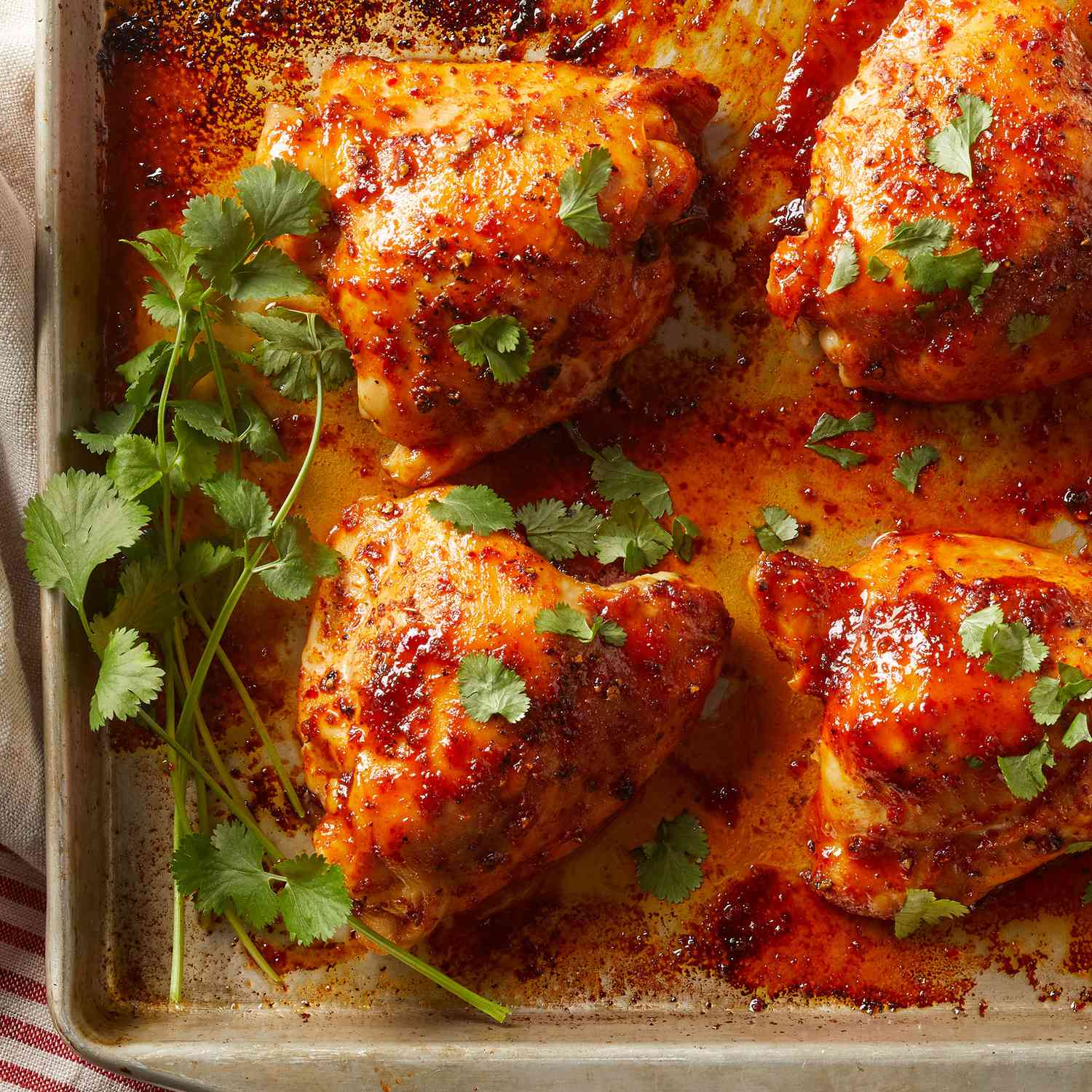 Honey-Harissa Chicken Thighs