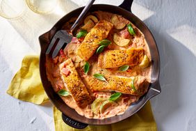 20-Minute Creamy Tomato Salmon Skillet