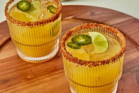 a recipe photo of the No-Sugar-Added Spicy Mango Margaritas