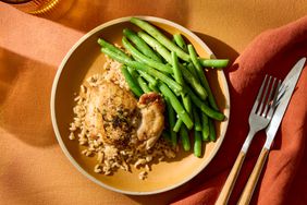 a recipe photo of Garlic & Thyme Chicken with Green Beans & Rice