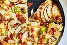 Bacon, Leek & Pear Skillet Pizza