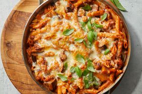 Penne with Sausage & Eggplant Bolognese